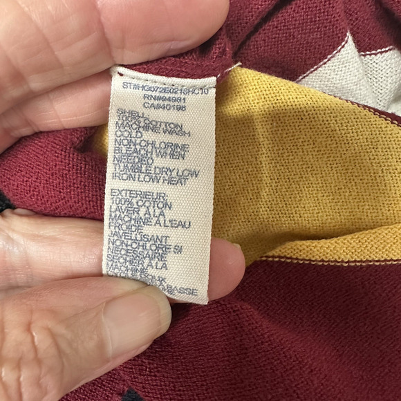 Heritage 1981 Tank Top Striped Scoop Neck Racerback Cotton Multi Sz L Preppy Y2K - Picture 6 of 8